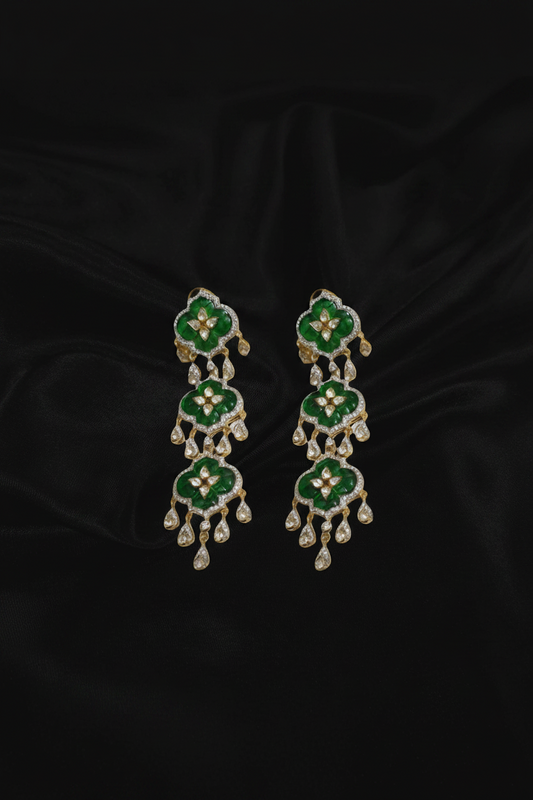 Polki Studs Polki Earrings Cocktail Earrings Diamond Studs Diamond Earrings Simple Studs Pearl Studs 925 Silver Earrings Silver Jewelry - SHABURIS