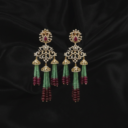 Polki Studs Polki Earrings Cocktail Earrings Diamond Studs Diamond Earrings Simple Studs Pearl Studs 925 Silver Earrings Silver Jewelry - SHABURIS