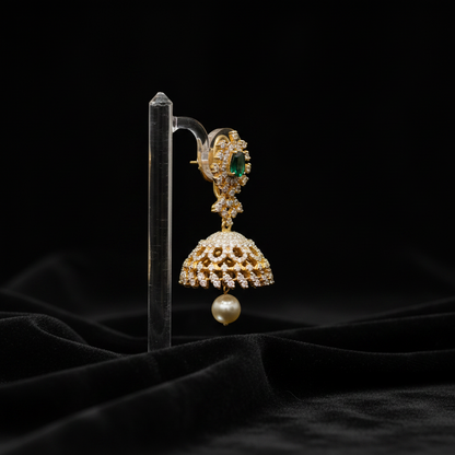 Polki Studs Polki Earrings Cocktail Earrings Diamond Studs Diamond Earrings Simple Studs Pearl Studs 925 Silver Earrings Silver Jewelry - SHABURIS