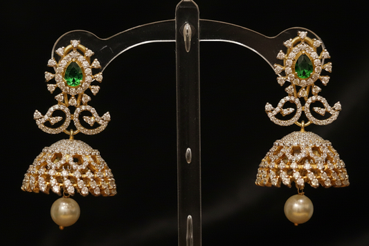 Polki Studs Polki Earrings Cocktail Earrings Diamond Studs Diamond Earrings Simple Studs Pearl Studs 925 Silver Earrings Silver Jewelry - SHABURIS