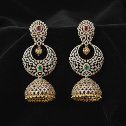Polki Studs Polki Earrings Cocktail Earrings Diamond Studs Diamond Earrings Simple Studs Pearl Studs 925 Silver Earrings Silver Jewelry - SHABURIS