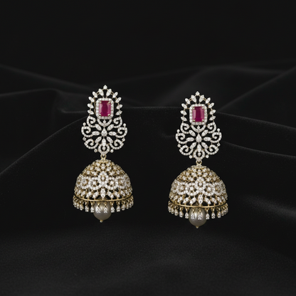 Polki Studs Polki Earrings Cocktail Earrings Diamond Studs Diamond Earrings Simple Studs Pearl Studs 925 Silver Earrings Silver Jewelry - SHABURIS