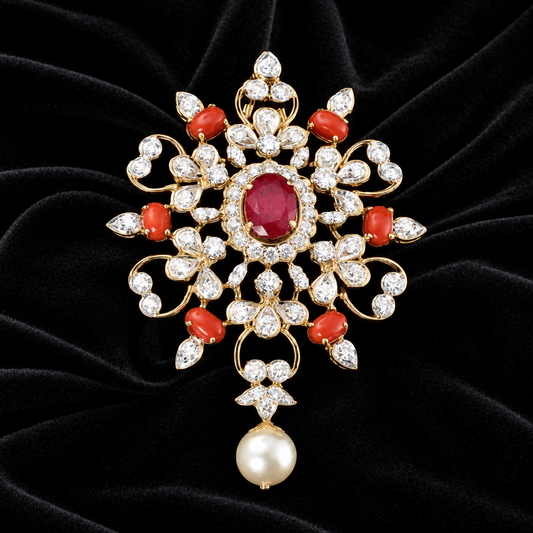 Indian Jewelry,Pure Silver Jewellery Indian ,coral Pendent,Big Indian Pendent,charm jewelry,gem stone jewelry,gem jewlry