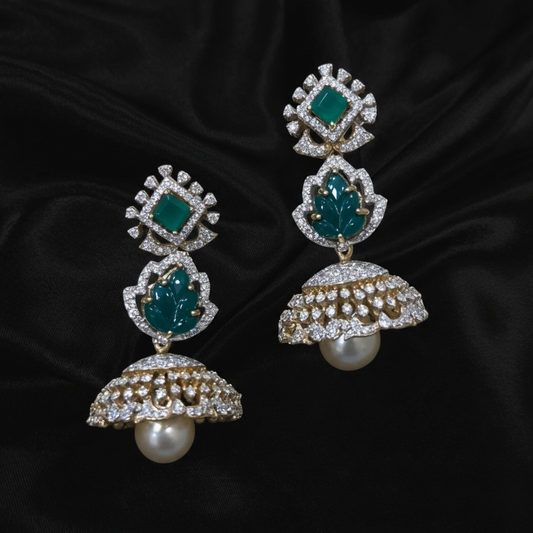Polki Studs Polki Earrings Cocktail Earrings Diamond Studs Diamond Earrings Simple Studs Pearl Studs 925 Silver Earrings Silver Jewelry - SHABURIS