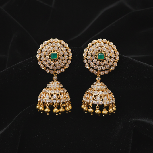 Polki Studs Polki Earrings Cocktail Earrings Diamond Studs Diamond Earrings Simple Studs Pearl Studs 925 Silver Earrings Silver Jewelry - SHABURIS