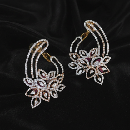 Polki Studs Polki Earrings Cocktail Earrings Diamond Studs Diamond Earrings Simple Studs Pearl Studs 925 Silver Earrings Silver Jewelry - SHABURIS