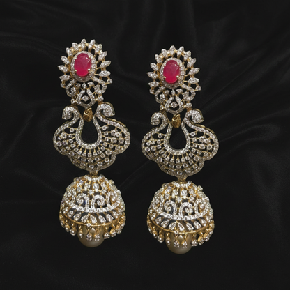Polki Studs Polki Earrings Cocktail Earrings Diamond Studs Diamond Earrings Simple Studs Pearl Studs 925 Silver Earrings Silver Jewelry - SHABURIS