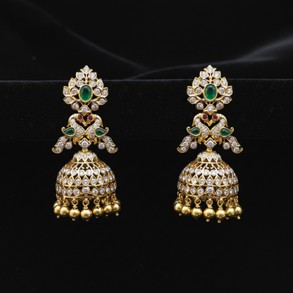 Polki Studs Polki Earrings Cocktail Earrings Diamond Studs Diamond Earrings Simple Studs Pearl Studs 925 Silver Earrings Silver Jewelry - SHABURIS