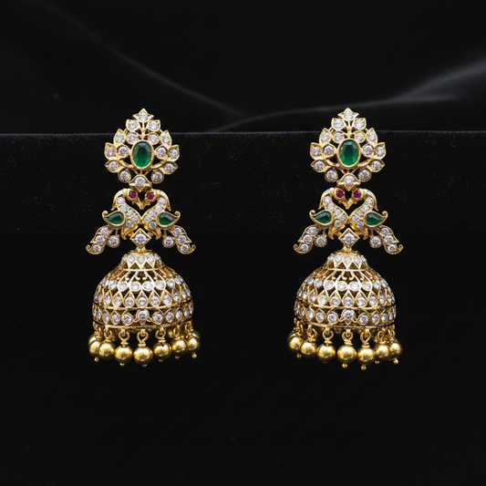 Polki Studs Polki Earrings Cocktail Earrings Diamond Studs Diamond Earrings Simple Studs Pearl Studs 925 Silver Earrings Silver Jewelry - SHABURIS