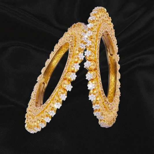 Diamond bangle Pure Silver jewelry Indian ,diamond bangles ,Indian gold jewelry designs diamond jewelry look a like  - SHABURIS
