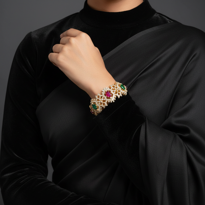 Diamond bangle Pure Silver jewelry Indian ,diamond bangles ,Indian gold jewelry designs diamond jewelry look a like  - SHABURIS