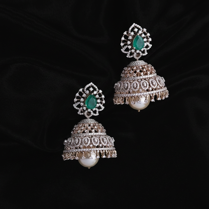 Polki Studs Polki Earrings Cocktail Earrings Diamond Studs Diamond Earrings Simple Studs Pearl Studs 925 Silver Earrings Silver Jewelry - SHABURIS