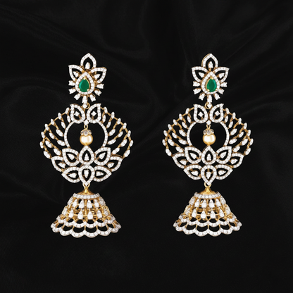 Polki Studs Polki Earrings Cocktail Earrings Diamond Studs Diamond Earrings Simple Studs Pearl Studs 925 Silver Earrings Silver Jewelry - SHABURIS