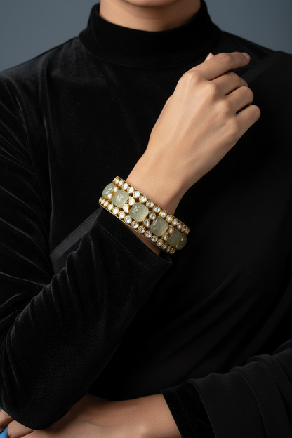Polki bangles polki Jewelry,Pure Silver Jewellery Indian ,diamond bangles kundan jewelry,south indian bridal jewelry-NIHIRA-SHABURIS