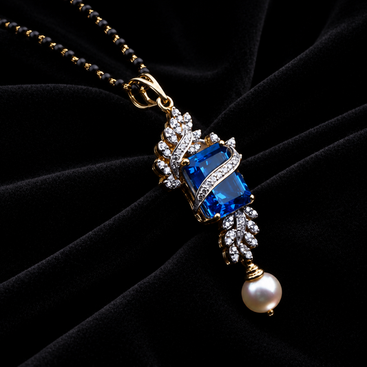 Indian Jewellery Designs,South Indian Jewellery,Indian Jewelry,black beads ,indian jewelry online,latest indian jewellery - NIHIRA-SHABURIS