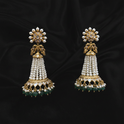 Polki Studs Polki Earrings Cocktail Earrings Diamond Studs Diamond Earrings Simple Studs Pearl Studs 925 Silver Earrings Silver Jewelry - SHABURIS