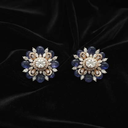 Polki Studs Polki Earrings Cocktail Earrings Diamond Studs Diamond Earrings Simple Studs Pearl Studs 925 Silver Earrings Silver Jewelry - SHABURIS