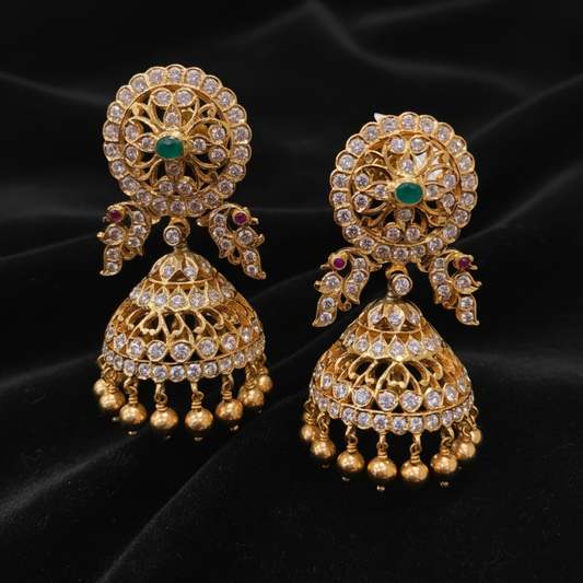 Polki Studs Polki Earrings Cocktail Earrings Diamond Studs Diamond Earrings Simple Studs Pearl Studs 925 Silver Earrings Silver Jewelry - SHABURIS