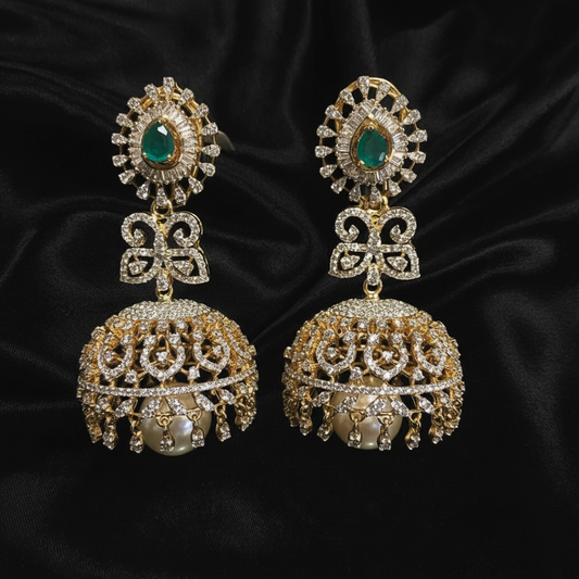Polki Studs Polki Earrings Cocktail Earrings Diamond Studs Diamond Earrings Simple Studs Pearl Studs 925 Silver Earrings Silver Jewelry - SHABURIS