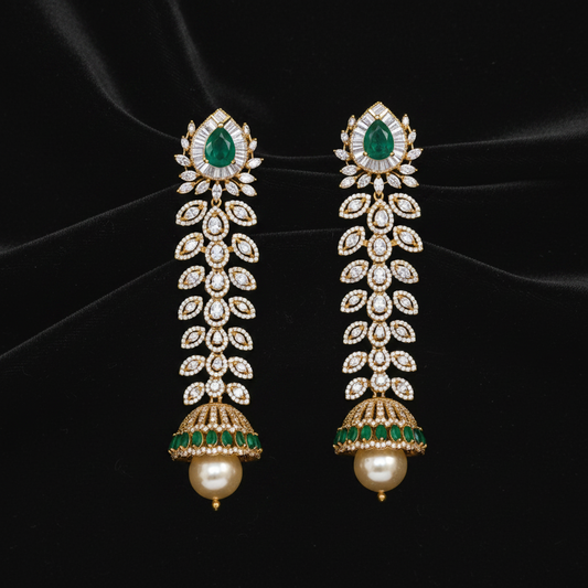 Polki Studs Polki Earrings Cocktail Earrings Diamond Studs Diamond Earrings Simple Studs Pearl Studs 925 Silver Earrings Silver Jewelry - SHABURIS