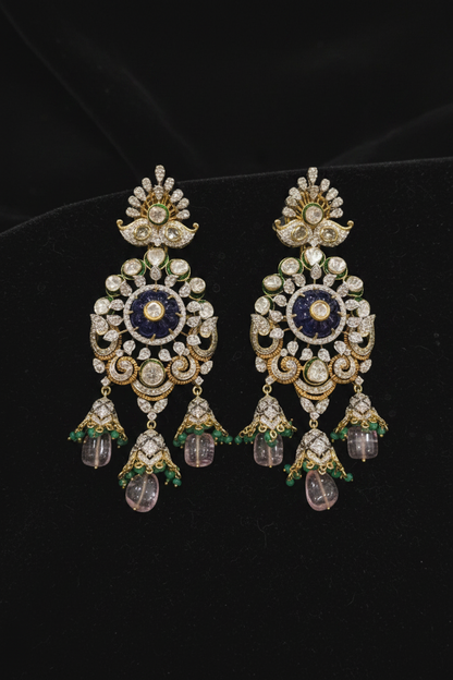 Polki Studs Polki Earrings Cocktail Earrings Diamond Studs Diamond Earrings Simple Studs Pearl Studs 925 Silver Earrings Silver Jewelry - SHABURIS