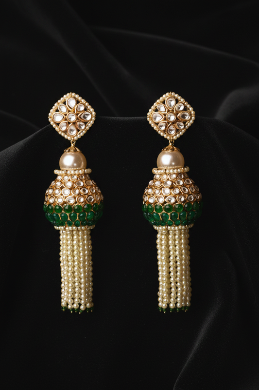 Polki Studs Polki Earrings Cocktail Earrings Diamond Studs Diamond Earrings Simple Studs Pearl Studs 925 Silver Earrings Silver Jewelry - SHABURIS