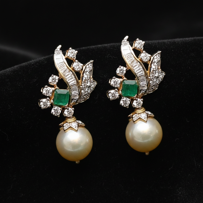 Polki Studs Polki Earrings Cocktail Earrings Diamond Studs Diamond Earrings Simple Studs Pearl Studs 925 Silver Earrings Silver Jewelry - SHABURIS