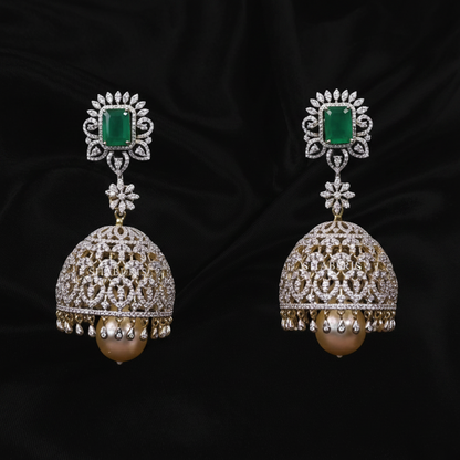 Polki Studs Polki Earrings Cocktail Earrings Diamond Studs Diamond Earrings Simple Studs Pearl Studs 925 Silver Earrings Silver Jewelry - SHABURIS