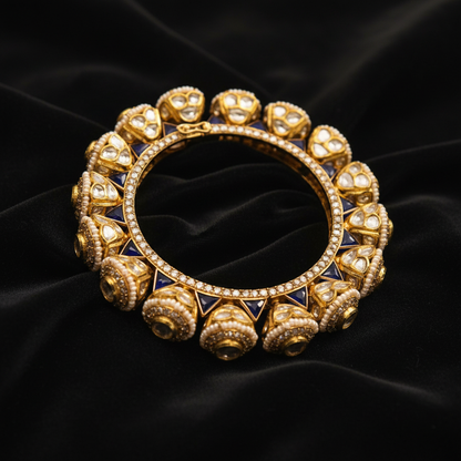 Polki Jewelry,Pure Silver jewelry Indian ,Bangle,Big polki Bangle,Indian Bridal,Indian Wedding Jewelry-NIHIRA-SHABURIS