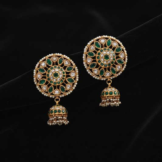 Polki Studs Polki Earrings Cocktail Earrings Diamond Studs Diamond Earrings Simple Studs Pearl Studs 925 Silver Earrings Silver Jewelry - SHABURIS