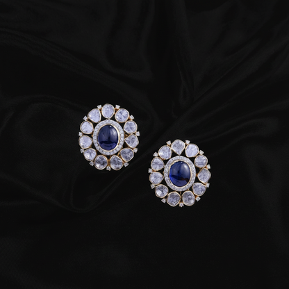 Polki Studs Polki Earrings Cocktail Earrings Diamond Studs Diamond Earrings Simple Studs Pearl Studs 925 Silver Earrings Silver Jewelry - SHABURIS