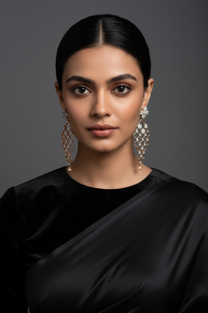 Polki Studs Polki Earrings Cocktail Earrings Diamond Studs Diamond Earrings Simple Studs Pearl Studs 925 Silver Earrings Silver Jewelry - SHABURIS