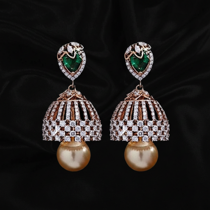 Polki Studs Polki Earrings Cocktail Earrings Diamond Studs Diamond Earrings Simple Studs Pearl Studs 925 Silver Earrings Silver Jewelry - SHABURIS