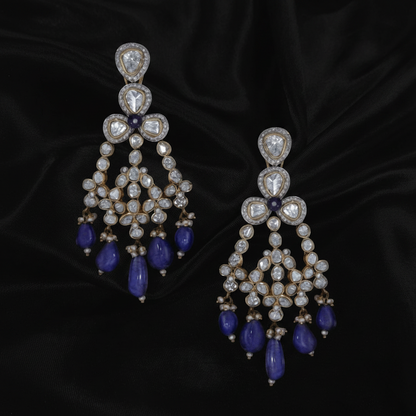 Polki Studs Polki Earrings Cocktail Earrings Diamond Studs Diamond Earrings Simple Studs Pearl Studs 925 Silver Earrings Silver Jewelry - SHABURIS