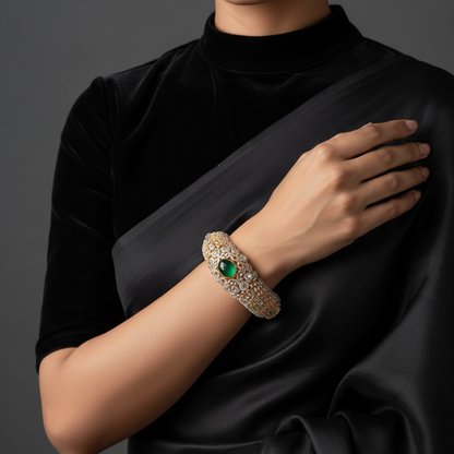 Diamond bangle,Pure Silver jewelry Indian ,emerald gem stone bangle 925 silver jewelry sterling silver gold coated jewelry diamond SHABURIS