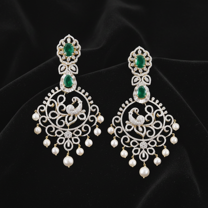 Polki Studs Polki Earrings Cocktail Earrings Diamond Studs Diamond Earrings Simple Studs Pearl Studs 925 Silver Earrings Silver Jewelry - SHABURIS