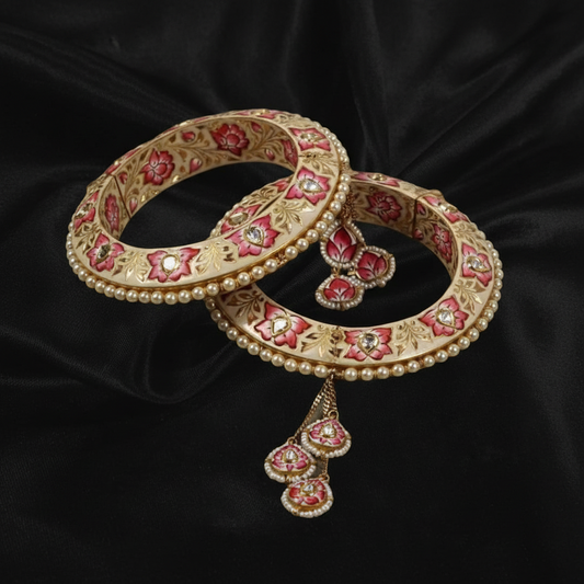 Menakari bangle Pure Silver jewelry Indian ,diamond bangles ,Indian gold jewelry designs diamond jewelry look a like  - SHABURIS