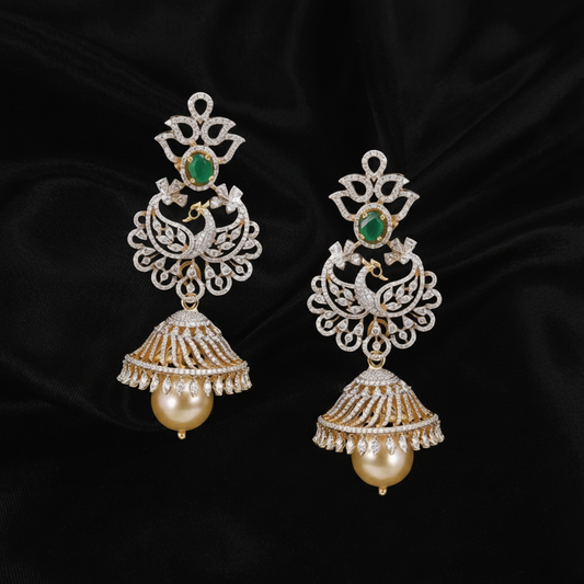 Polki Studs Polki Earrings Cocktail Earrings Diamond Studs Diamond Earrings Simple Studs Pearl Studs 925 Silver Earrings Silver Jewelry - SHABURIS