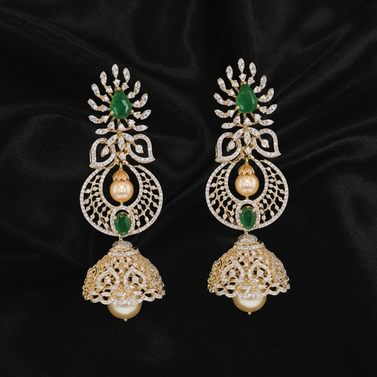 Polki Studs Polki Earrings Cocktail Earrings Diamond Studs Diamond Earrings Simple Studs Pearl Studs 925 Silver Earrings Silver Jewelry - SHABURIS