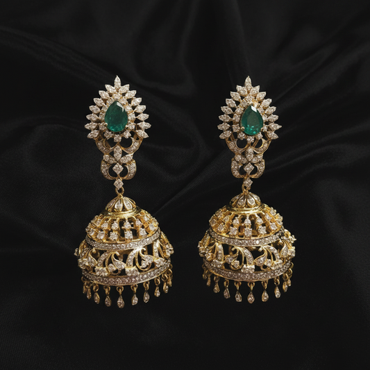 Polki Studs Polki Earrings Cocktail Earrings Diamond Studs Diamond Earrings Simple Studs Pearl Studs 925 Silver Earrings Silver Jewelry - SHABURIS