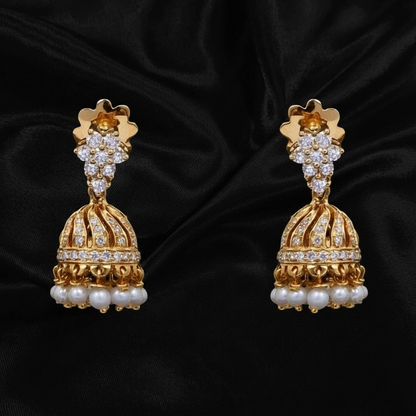 Polki Studs Polki Earrings Cocktail Earrings Diamond Studs Diamond Earrings Simple Studs Pearl Studs 925 Silver Earrings Silver Jewelry - SHABURIS