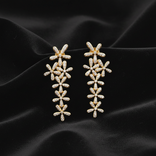 Polki Studs Polki Earrings Cocktail Earrings Diamond Studs Diamond Earrings Simple Studs Pearl Studs 925 Silver Earrings Silver Jewelry - SHABURIS