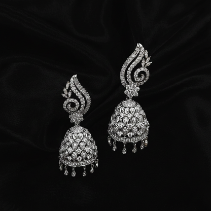 Polki Studs Polki Earrings Cocktail Earrings Diamond Studs Diamond Earrings Simple Studs Pearl Studs 925 Silver Earrings Silver Jewelry - SHABURIS