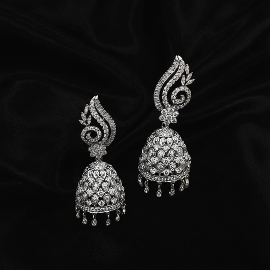 Polki Studs Polki Earrings Cocktail Earrings Diamond Studs Diamond Earrings Simple Studs Pearl Studs 925 Silver Earrings Silver Jewelry - SHABURIS
