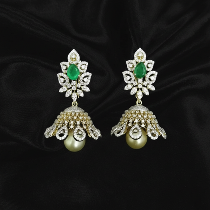 Polki Studs Polki Earrings Cocktail Earrings Diamond Studs Diamond Earrings Simple Studs Pearl Studs 925 Silver Earrings Silver Jewelry - SHABURIS