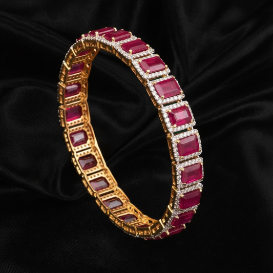 Ruby bangle Pure Silver jewelry Indian ,diamond bangles ,Indian gold jewelry designs diamond jewelry look a like  - SHABURIS