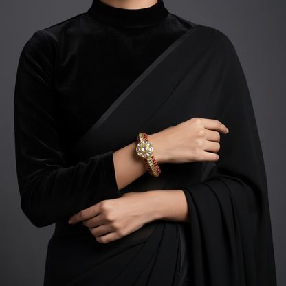 Latest Indian Jewelry,South Indian Jewellery,Pure silver kundan bangle,polki bangle,Indian Wedding Jewelry -NIHIRA-SHABURIS