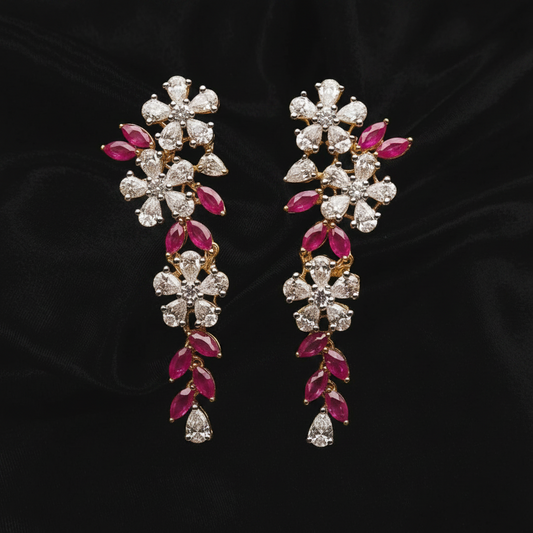Polki Studs Polki Earrings Cocktail Earrings Diamond Studs Diamond Earrings Simple Studs Pearl Studs 925 Silver Earrings Silver Jewelry - SHABURIS