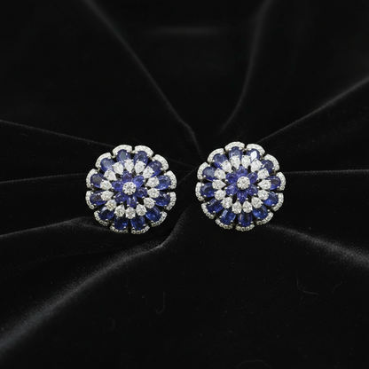 Polki Studs Polki Earrings Cocktail Earrings Diamond Studs Diamond Earrings Simple Studs Pearl Studs 925 Silver Earrings Silver Jewelry - SHABURIS