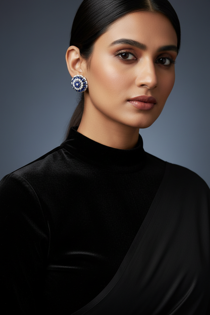 Polki Studs Polki Earrings Cocktail Earrings Diamond Studs Diamond Earrings Simple Studs Pearl Studs 925 Silver Earrings Silver Jewelry - SHABURIS